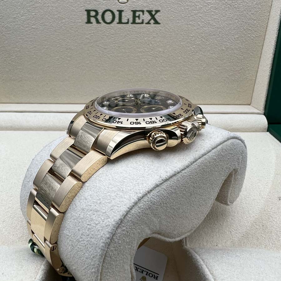 Rolex Daytona 40mm Yellow Gold 116508 Black Diamond Dial
