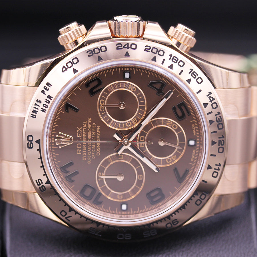 Rolex Daytona 40mm Rose Gold 116505 Chocolate Dial