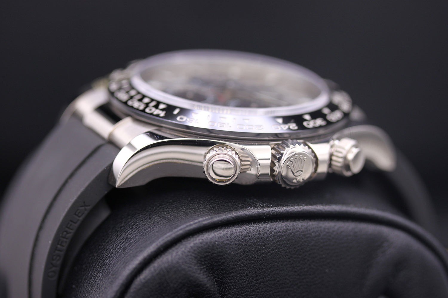 Rolex Daytona 40mm Oyster Flex 116519LN White Gold Steel Black Dial