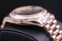 Rolex Day-Date 40 Presidential 228345RBR Diamond Bezel Olive Green Dial
