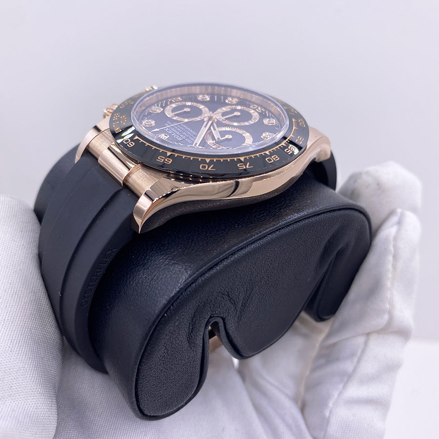 Rolex Daytona 40mm Oyster Flex 116515LN Black Diamond Dial