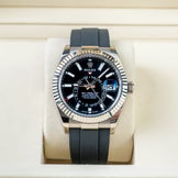Rolex Sky Dweller Black White Gold Oysterflex 336239