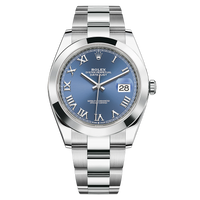 Rolex Datejust 41mm Azzurro Blue Dial Smooth Bezel 126300