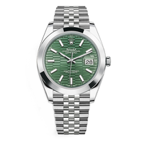 Rolex Datejust 41mm Mint Green Fluted Dial Smooth Bezel 126300