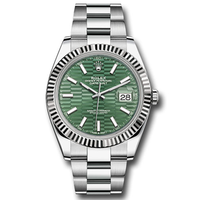 Rolex Datejust 41mm Mint Green,Fluted Motif Dial Fluted Bezel 126334