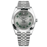 Rolex Datejust 41mm Slate Roman Numeral Dial Smooth Bezel 126300