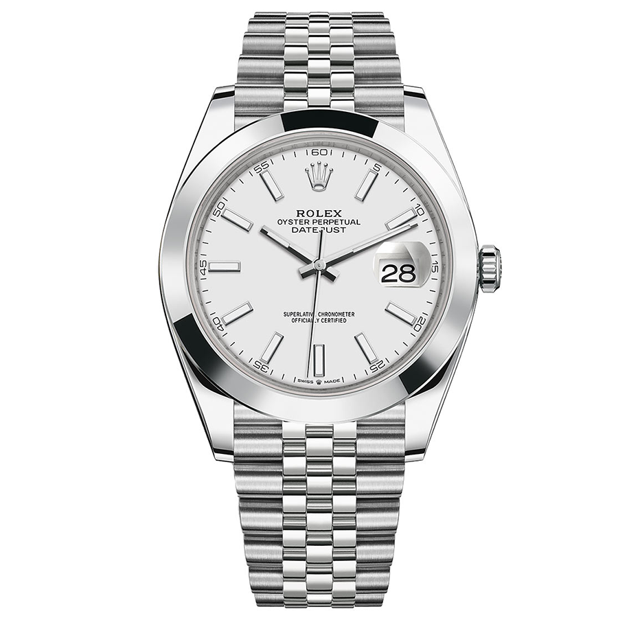 Rolex Datejust 41mm White Dial Smooth Bezel 126300