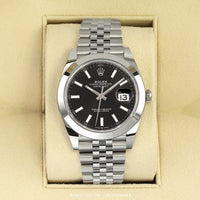 Rolex Datejust 41mm Black Dial Smooth Bezel 126300