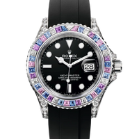 Rolex Yacht-Master 42 White Gold Custom Natural Stones Huge