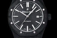 Royal Oak 15400 Black Dial in Carbon Fibre on Black Nylon Strap