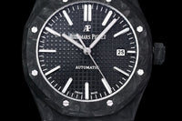 Royal Oak 15400 Black Dial in Carbon Fibre on Grey Nylon Strap
