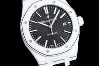 Royal Oak 15400 Black Dial in White Carbon Fibre on Black