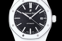 Royal Oak 15400 Black Dial in White Carbon Fibre on Black