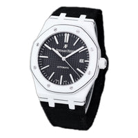 Royal Oak 15400 Black Dial in White Carbon Fibre on Black