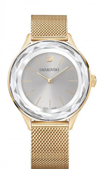 Swarovski Octea Nova Gold Mesh Bracelet White Dial Quartz Watch for Ladies - 5430417