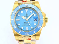 U1 ST9 Bluesy Steel Quality Watch Automatic Mechanical 41MM Two Tone Gold COLOR Ceramic Bezel Blue Dial Glide Lock Flod Clasp Sapphire