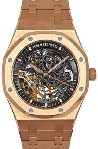 Latest Collection Rose gold With Black Skeleton Dial