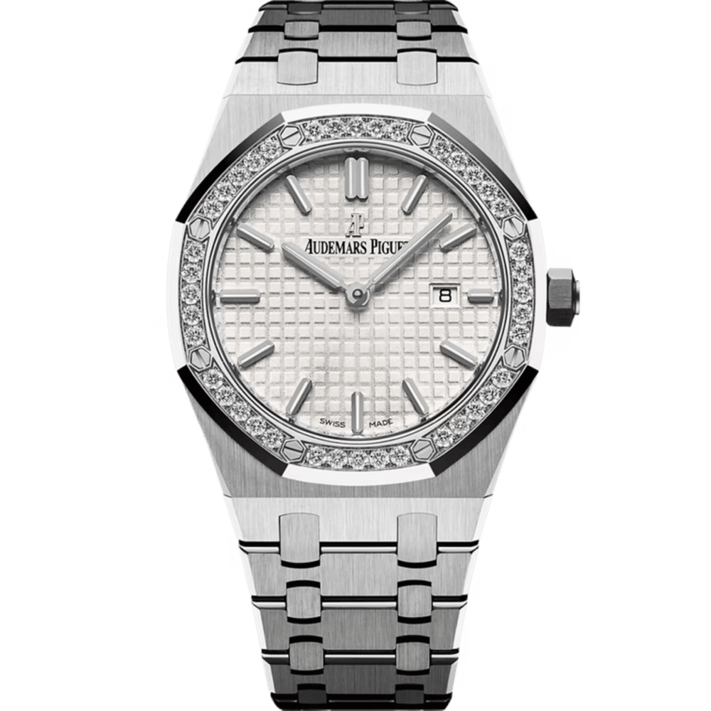 Audemars Piguet Royal Oak Quartz Steel Diamond Silver Dial