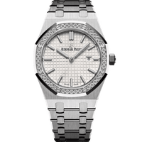 Audemars Piguet Royal Oak Quartz Steel Diamond Silver Dial