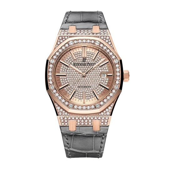 Royal Oak Rose Gold Diamond Pave Dial 41mm