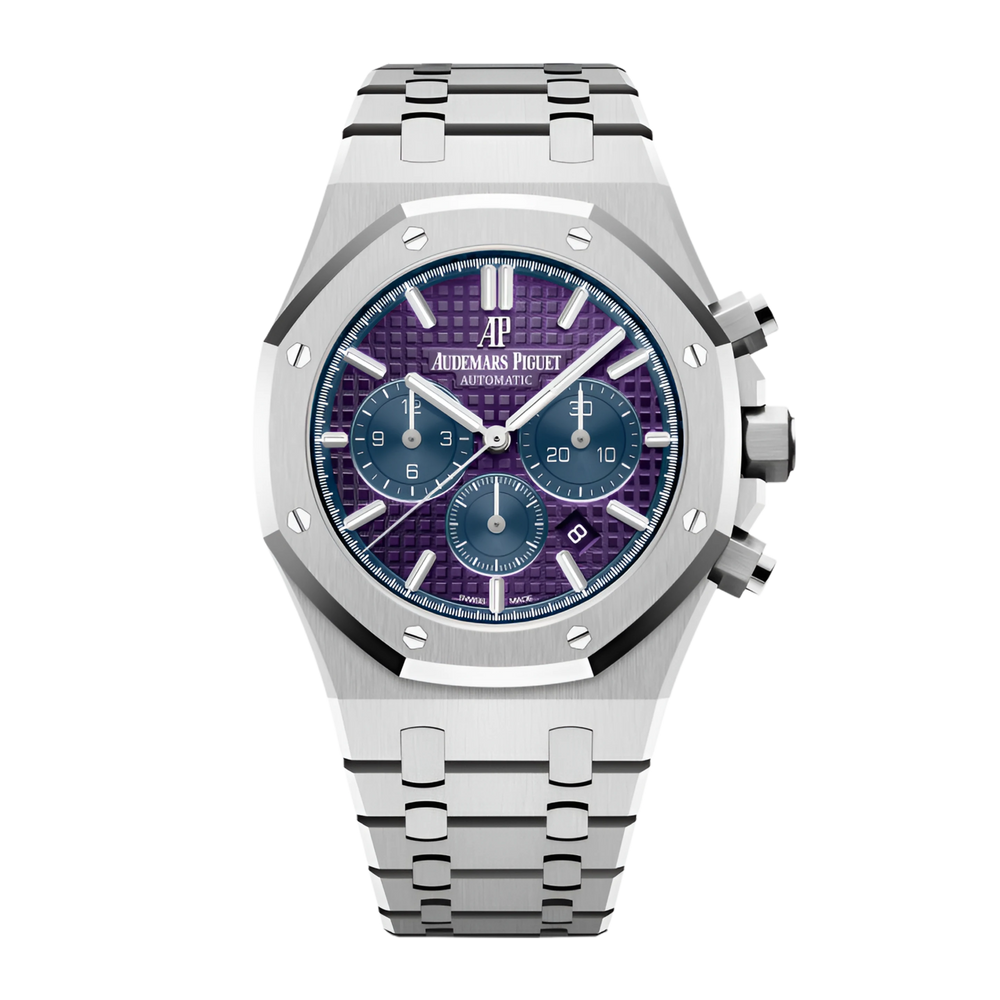 Audemars Piguet Royal Oak Chronograph [Mint Complete] Frosted White Gold Purple Dial Limited 26331BC