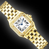 Cartier Panthère de Cartier WJPN White Dial, 18kt Yellow Gold, Quartz, 30.0 m, Ladies Watch