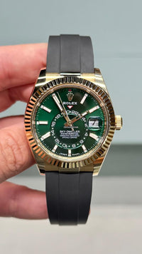 Rolex Sky-Dweller 336238 Green Dial Oysterflex