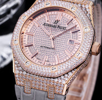 Royal Oak Rose Gold Diamond Pave Dial 41mm
