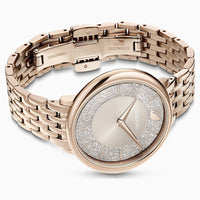 Swarovski Crystalline Chic Rose Gold Stainless Steel Silver Dial Quartz Watch for Ladies - 5544590