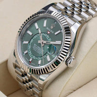Rolex Sky Dweller Mint Green Dial Oystersteel and White Gold Jubilee 336934