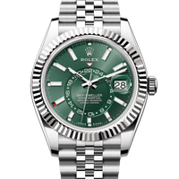 Rolex Sky Dweller Mint Green Dial Oystersteel and White Gold Jubilee 336934