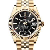 Rolex Sky Dweller Black Dial Yellow Gold Jubilee 336938