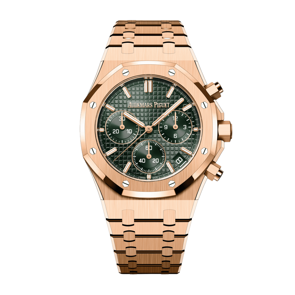 Audemars Piguet Royal Oak 26240OR.OO.1320OR.08 Chronograph Rose Gold Khaki Green Dial