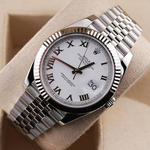 Rolex Datejust 41mm White Roman Numeral Dial Fluted Bezel 126334