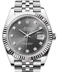 Rolex Datejust 41mm Slate Dial Fluted Bezel 126334