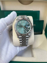 Rolex Datejust 41mm Mint Green,Fluted Motif Dial Fluted Bezel 126334