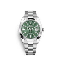 Rolex Datejust 41mm Mint Green,Fluted Motif Dial Fluted Bezel 126334