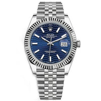 Rolex Datejust 41mm Bright Blue, Fluted Motif Dial Fluted Bezel 126334