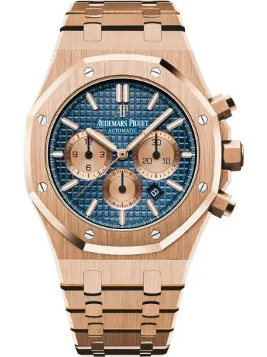 Audemars Piguet Royal Oak 26331 Blue Dial, 18 Carat Pink Gold, 41.0 mm, Self Winding