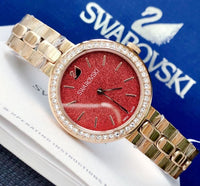 Swarovski Daytime Rose Gold Stainless Steel Pink Dial Quartz Watch for Ladies - 5182250