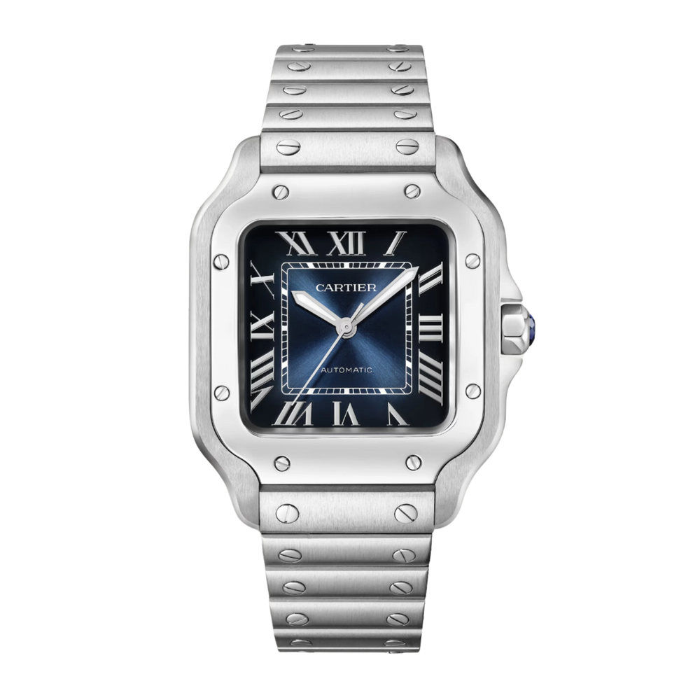 Santos de Cartier Steel Blue Dial 35mm