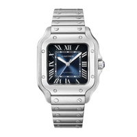 Santos de Cartier Steel Blue Dial 35mm