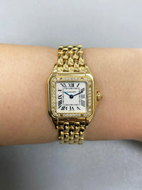 Cartier Panthère de Cartier WJPN White Dial, 18kt Yellow Gold, Quartz, 30.0 m, Ladies Watch