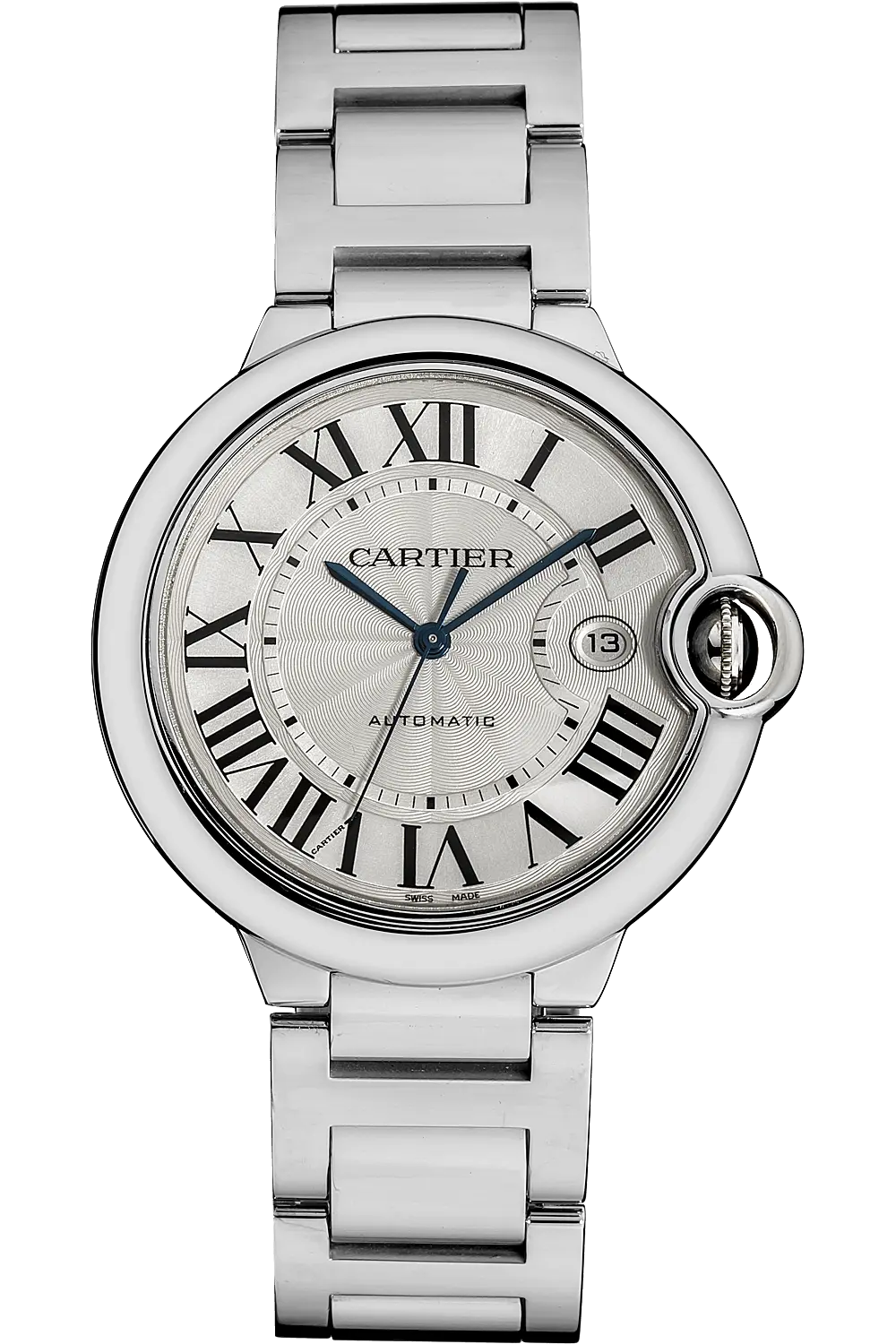 Cartier Ballon Bleu de Cartier W690 Silver Dial, 18kt White Gold, 42.0 mm, Men's Watch