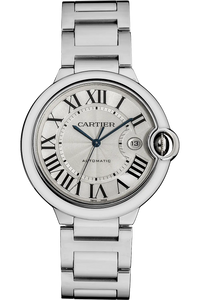 Cartier Ballon Bleu de Cartier W690 Silver Dial, 18kt White Gold, 42.0 mm, Men's Watch