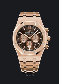 Royal Oak Chronograph Rose Gold Brown Dial 41mm