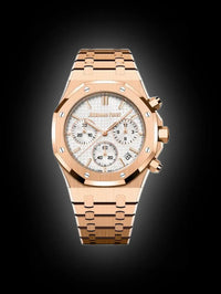 Audemars Piguet Royal Oak 26240 Silver-Toned Dial, 18 Carat Pink Gold, 41.0 mm, Chronograph
