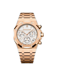 Audemars Piguet Royal Oak 26240 Silver-Toned Dial, 18 Carat Pink Gold, 41.0 mm, Chronograph