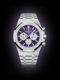 Audemars Piguet Royal Oak 26331 Plum Purple Dial, White Gold, 41.0 mm, Chronograph