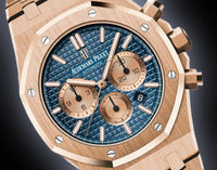 Audemars Piguet Royal Oak 26331 Blue Dial, 18 Carat Pink Gold, 41.0 mm, Self Winding